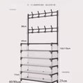 Meuble d'Entrée Multifonction avec Porte-Manteau – Armoire de Rangement 4 Tiroirs et Étagères à Chaussures