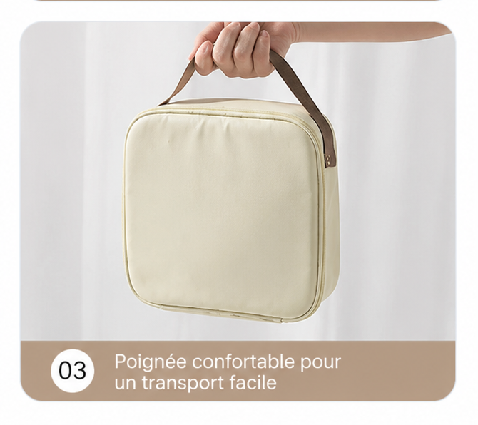 Trousse de Maquillage Intelligente avec Miroir LED – Grande Capacité, Élégante et Portable