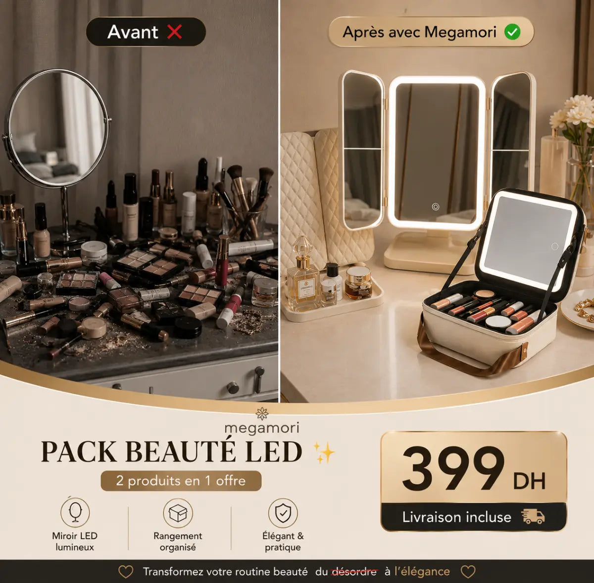 ✨ PACK BEAUTÉ LED PREMIUM – L'ÉLÉGANCE ET LA PERFECTION AU QUOTIDIEN