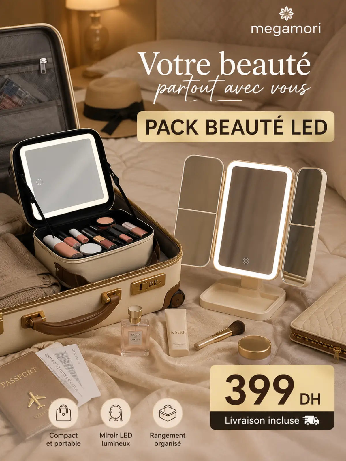 ✨ PACK BEAUTÉ LED PREMIUM – L'ÉLÉGANCE ET LA PERFECTION AU QUOTIDIEN