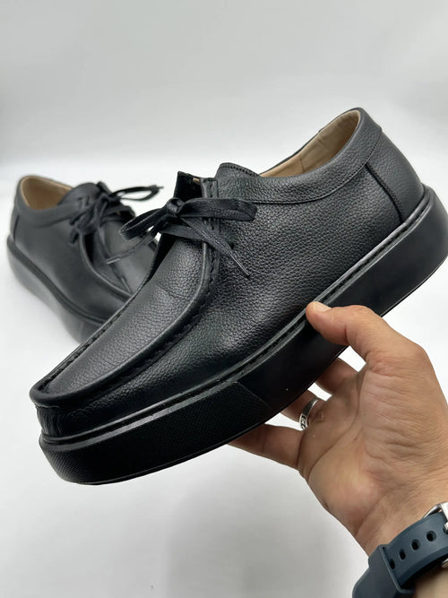 Derby Cuir Grainé Plateforme